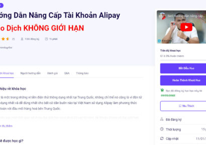 Hướng dẫn nâng cấp tài khoản Alipay